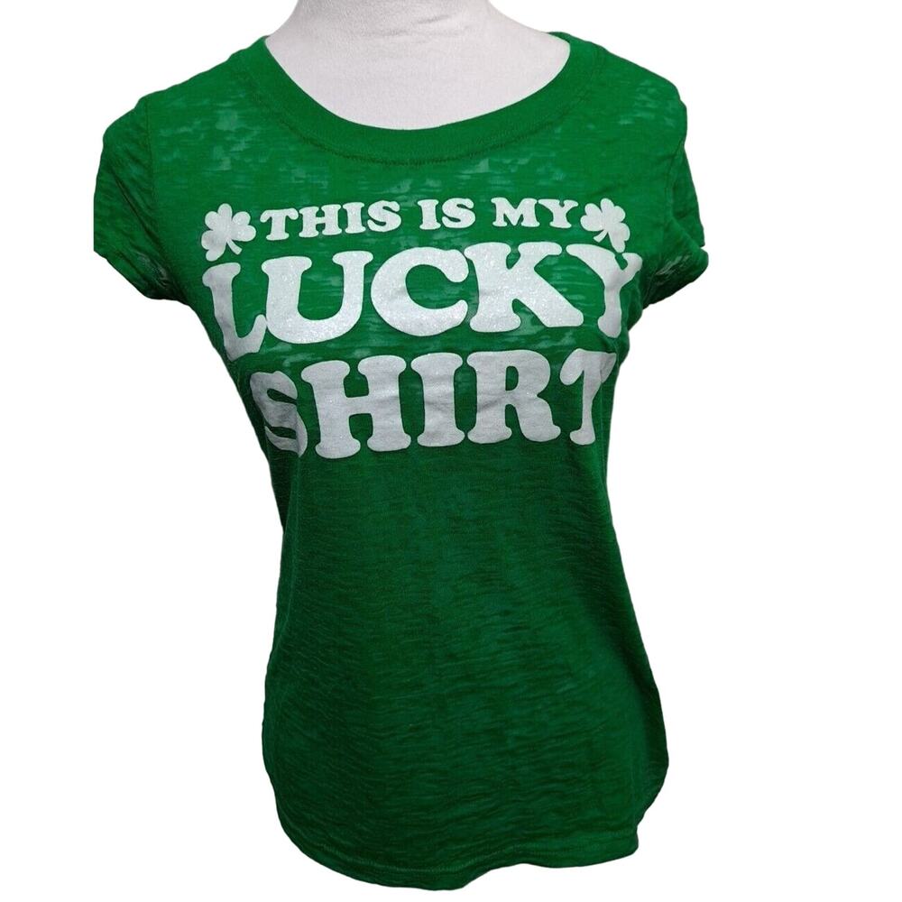 Women’s T-Shirt Sz Lg 11-13 Saint Pattys day this is my lucky shirt